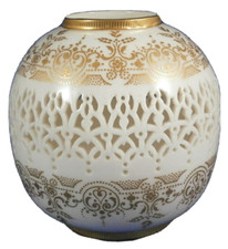 Antique 20thC Signed Worcester Porcelain George Owen Reticulated Vase Porzellan picture