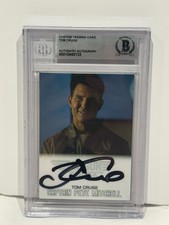 TOM CRUISE SIGNED CUSTOM CARD TOP GUN MAVERICK AUTO BECKETT BGS SUPER RARE picture