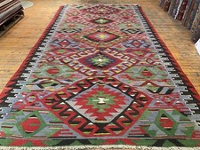 Antique 1900-1930's Stunning Kilim Rug 5’6”x10’4” Tribal Kilim Rug picture