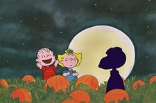 PEANUTS - 5 HALLOWEEN Animation Art Cels Great Pumpkin Snoopy Charlie Brown picture