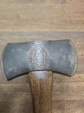 R81-RARE antique embossed GEORGE KRAUSE HARDWARE Lebanon Pa small double bit axe picture