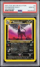 2001 Pokemon Houndoom Neo Revelation 1st Edition #8 PSA 10 Gem Mint POP - 29 ๐ picture
