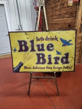 Rare BLUE BIRD  Soda Advertising Sign Chicago Illinois picture