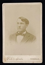 C. 1880s THOMAS EDISON FITES STUDIO OWENSBORO KY *UNPUBLISHED* CABINET CARD picture