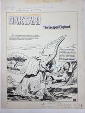 Original Comic Art from Dell TV Comic DAKTARI #1 pg #1 , 1967. Art Bob Jenny. picture