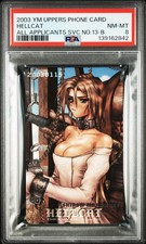 2003 YOUNG MAGAZINE UPPERS PHONE CARD HELLCAT PSA 8 picture
