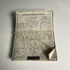 WW2 Soldier V-Mail Letter Bundle, 1943-1945, Hand Tied By Veteran, 100+ Pieces picture
