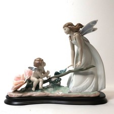 Rare Lladro Spanish Porcelain Figurine Fairy Tail Elf Rose Limited With base picture