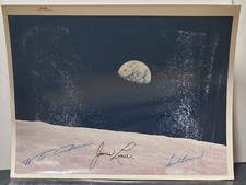 Earthrise NASA Kodak Red Astronaut Crew Signed Apollo 8 Anderson Lovell Bowman picture