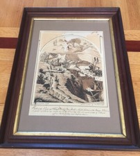 1859 Original Gold Rush Drawing Of Mariposa Outside Gold Mine Shaft A Schwartz picture