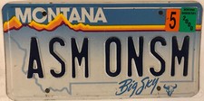 Vanity ASM ON SM SMOKE license plate Andrew Aaron Adam Great Awesome Marijuana picture