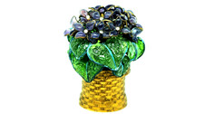 VINTAGE MAISON GRIPOIX POURED GLASS FLOWER CACHEPOT FOR COCO CHANEL CIRCA 1930's picture