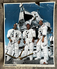 CHARLES CONRAD RICHARD GORDON & ALAN BEAN Signed Apollo 12 Crew Large Poster picture