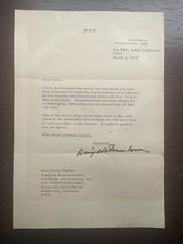 ORIGINAL 1967 LETTER FROM PRESIDENT DWIGHT EISENHOWER (Gettysburg) TO DOUBLEDAY picture