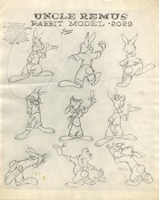 Disney:Song of the South-Uncle Remus Rabbit-Original Stat Model Sheet-1946 picture