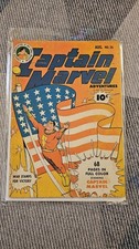 Captain Marvel Adventures 26 Classic Flag cover Mr. Mind Monster Society 1943 picture
