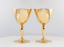 Exquisite Pair of Tiffany & Co. 14K Solid Gold Goblets 241.8 g – Rare Collect picture