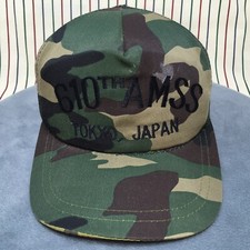 0048 Vintage 610th AMSS Tokyo Japan Hat Ball Cap Snapback Camo USAF Defunct VTG picture