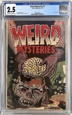 WEIRD MYSTERIES #5 CGC 2.5 Basil Wolverton Brain Cover Pre-Code Horror PCH GA picture