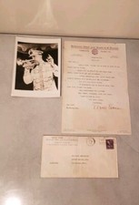 RARE Ringling Bros & Barnum & Bailey Circus 1946 MERLE EVANS signed Letter/Photo picture