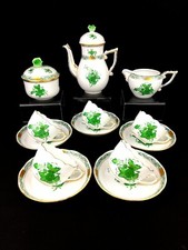 Herend Chinese Bouquet Green Coffee Set for 5 People picture