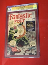 Fantastic Four #1 1961 Marvel CGC 7.5 SS Signed By Stan Lee 2nd Highest Signed picture
