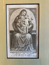 Catholic Art - Antiquarian Engraving/Bookplate - Blessed Virgin Mary - 1792 picture