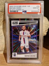 2022-23 Score Ligue 1 Rayan Cherki RC Black Lasers 1/1 1of1 Olympique lyonnais picture