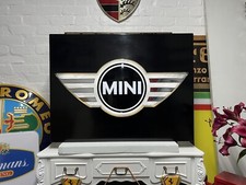 RARE 2000’s MINI ILLUMINATED DEALERSHIP SHOWROOM GARAGE SIGN - JCW MINI COOPER S picture
