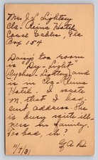 1931 Orlando FL Postmarked Postcard to New Bern NC - Air Mail Stamp picture