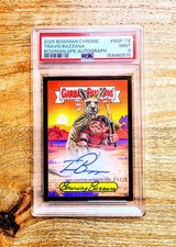 Travis Bazzana Bowman Chrome Garbage Pail Kids (GPK) Auto /10 PSA 9 🔥 picture