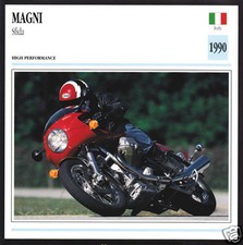 1990 Magni Sfida 1100 (1105cc) Italy Motorcycle Photo Spec Sheet Info Stat Card picture