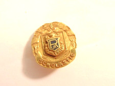 older gold colored J.R. Reynolds High School Scholastic award pin picture