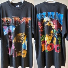 Vintage DMX 90s T-Shirt Black 2XL Rap Tees NAS 2Pac Wu-Tang Music Hip-Hop picture