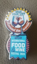 2023 Disney Parks Epcot Food & Wine Festival Logo Wine Your Way Limited Rel. Pin picture