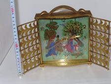 Vintage Imhof Shippo Gold Table Clock Hand-Wound Spring-Driven Very Rare picture