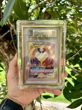 2019 SUN & MOON TEAM UP #170 LATIAS & LATIOS GX UR ALT FULL ART BGS 10 picture