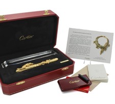 Crocodiles de Cartier Exceptional Fountain Pen 18K Gold M Nib w/ Case #M219360-1 picture