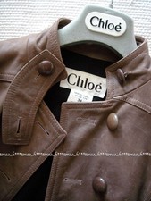 Chloe Leather Riders Jacket 34 Womenn Luxury Designer Rare Model Limited Edition picture