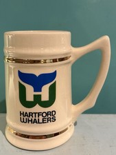 Hartford Whalers 1979 1st NHL Home Game Beer Stein Lewis Bros. Ceramics 22/500 picture