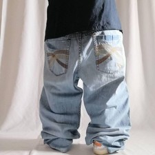 Rare 2000s Rocawear Super Wide Baggy Pants Denim Size 38 Logo B-Style picture