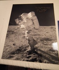 ***ED MITCHELL AUTOGRAPHED 16*20 SEARCHING FOR CONE CRATER. picture
