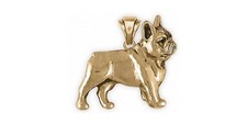 Frenchie French Bulldog Jewelry 14k Gold Frenchie French Bulldog Pendant Handmad picture