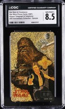 1997 STAR WARS PHONE CARDS - 20TH ANNIV. COLLECTION HAN SOLO & CHEWBACCA CGC 8.5 picture