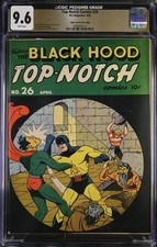 TOP-NOTCH COMICS #26 CGC 9.6 WHITE PAGES Edgar Church (Mile High) BLACK HOOD picture