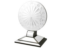 Antique George V  Art Deco Sterling Silver Dartboard Presentation Trophy picture