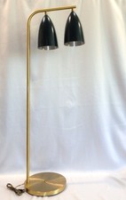 Rare Mid Century Nordic Modern 1948 GRETA GROSSMAN Green & Gold FLOOR LAMP picture