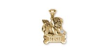 Puggle Angel Jewelry 14k Gold Handmade Puggle Pendant  PGL31X-SNAPG picture