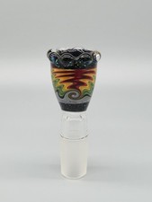 MaH Glass Rasta Wig Wag 18.8 Crushed Opal Bands MaH2025 Signed ROOR, Zenit, Ehle picture