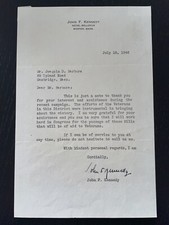 John F. Kennedy Signed Letter 1946 Amazing Content JSA LOA 35th President picture